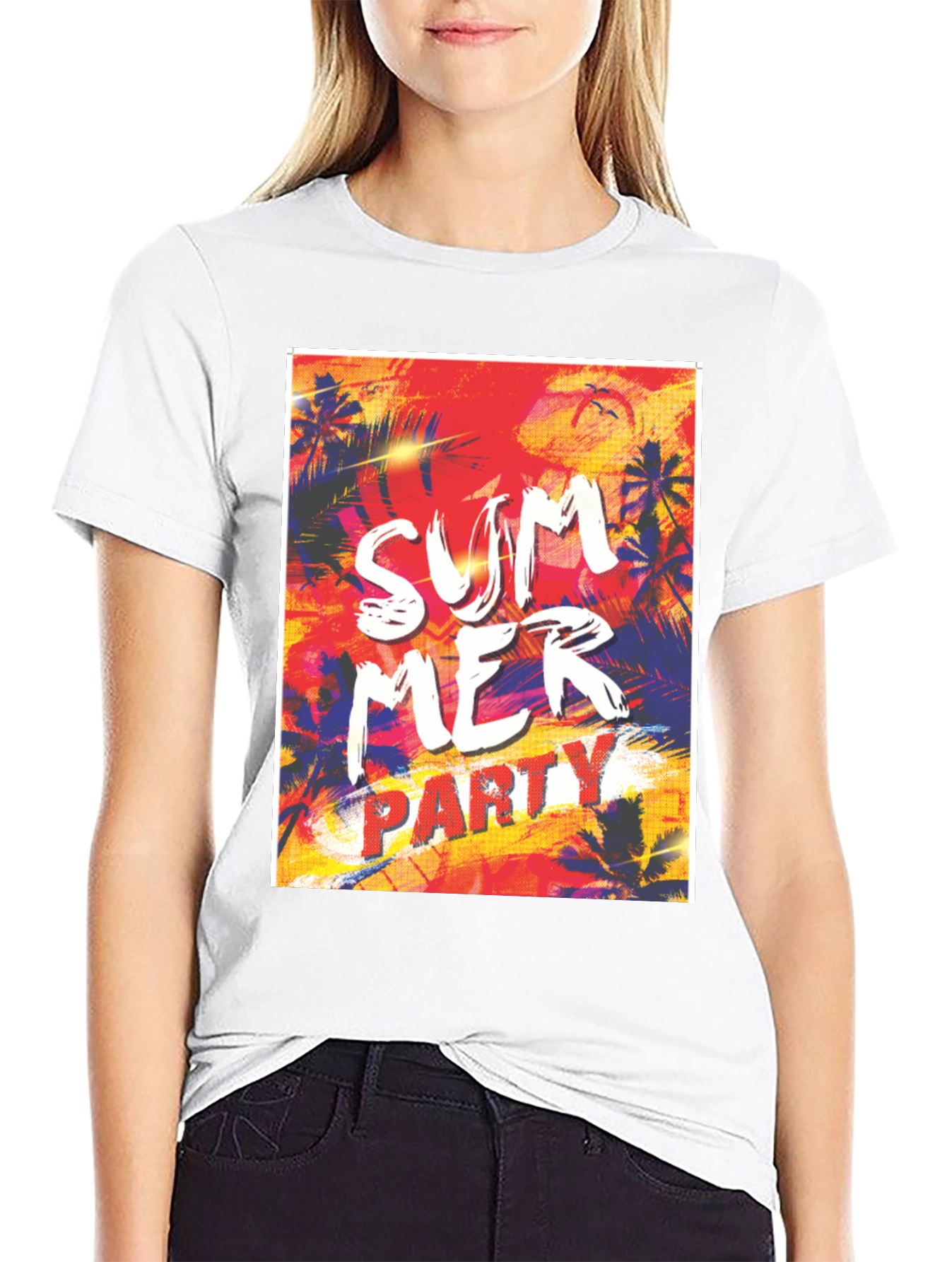 Summer Party Graphic Tee - Tropical Vibe T-Shirt