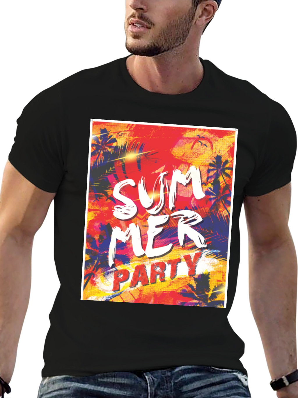 Summer Party Graphic Tee - Tropical Vibe T-Shirt