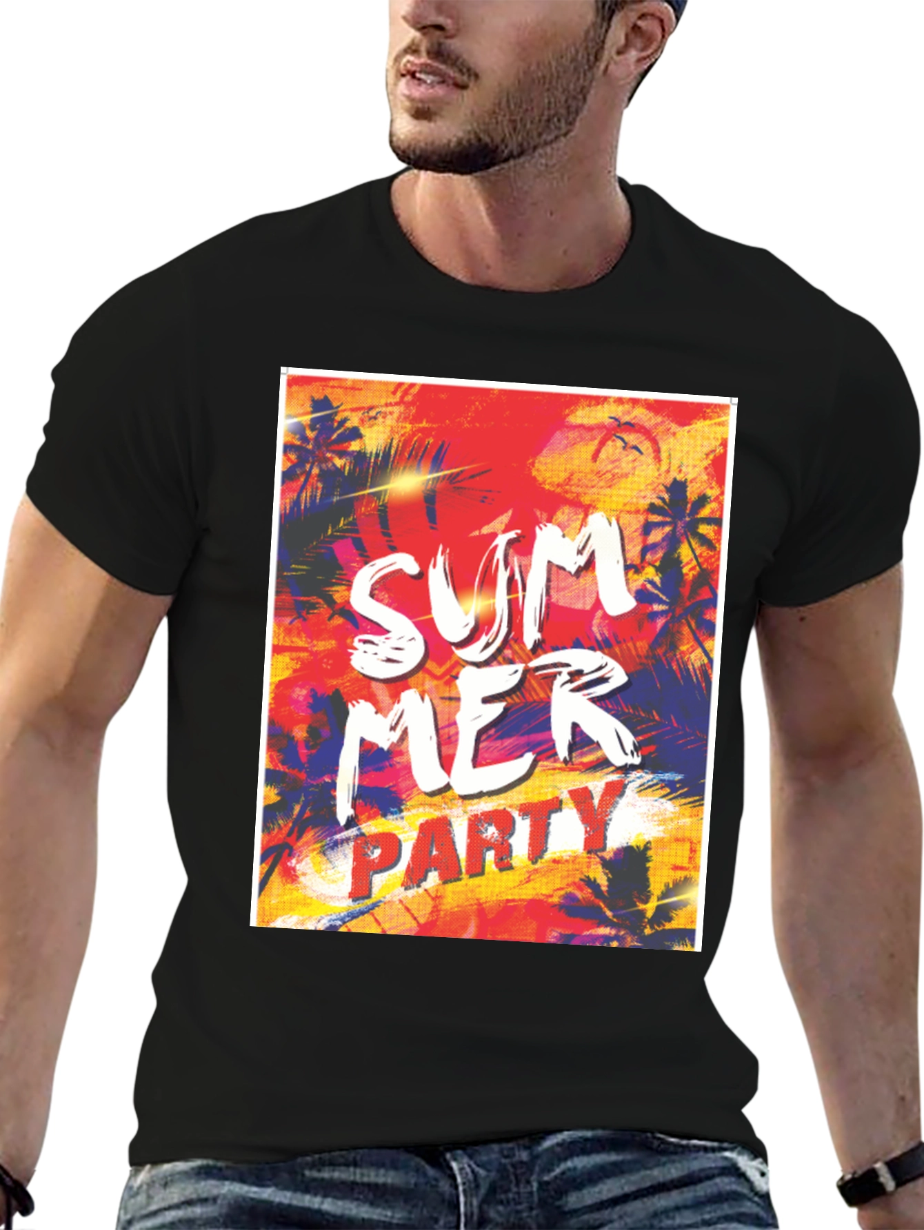 Summer Party Graphic Tee - Tropical Vibe T-Shirt