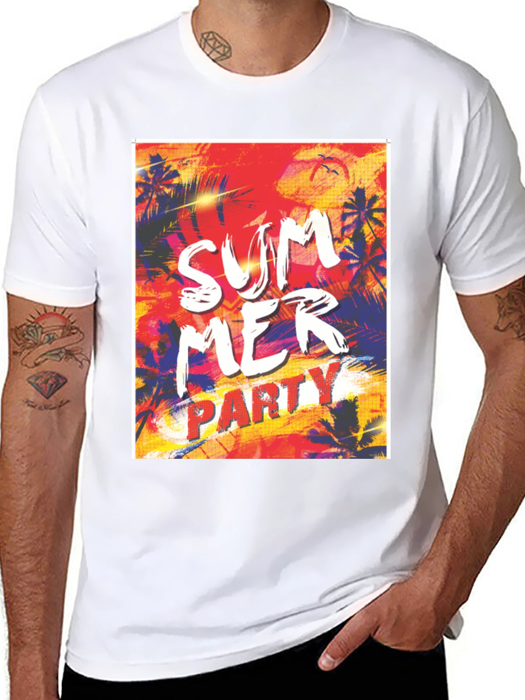 Summer Party Graphic Tee - Tropical Vibe T-Shirt
