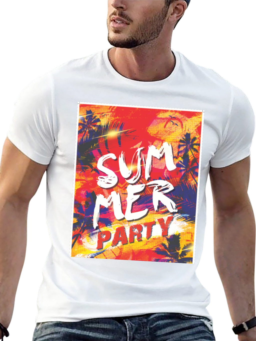 Summer Party Graphic Tee - Tropical Vibe T-Shirt