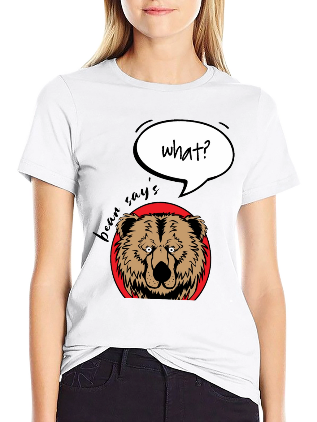 Funny Bear What? Graphic T-Shirt