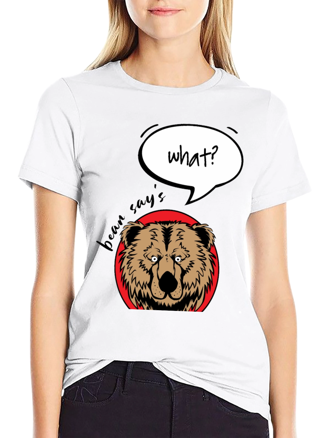 Funny Bear What? Graphic T-Shirt