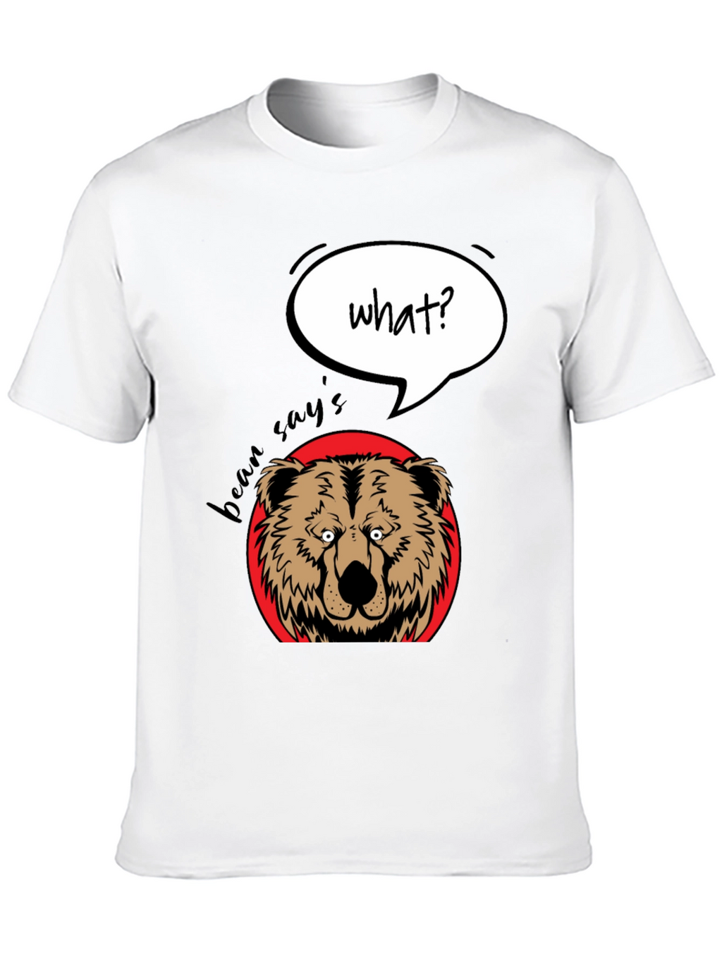 Funny Bear What? Graphic T-Shirt