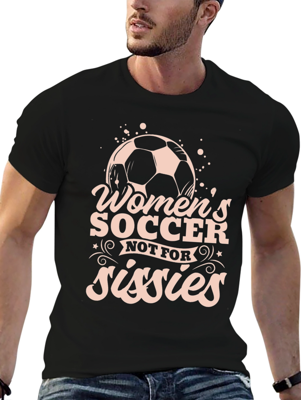 Womens Soccer Graphic T-Shirt - Not For Sissies
