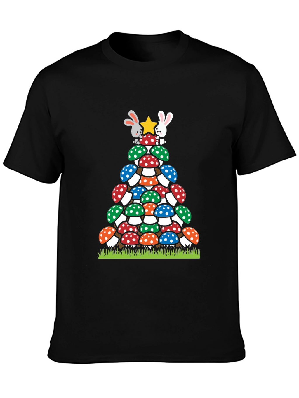 Mushroom Christmas Tree T-Shirt