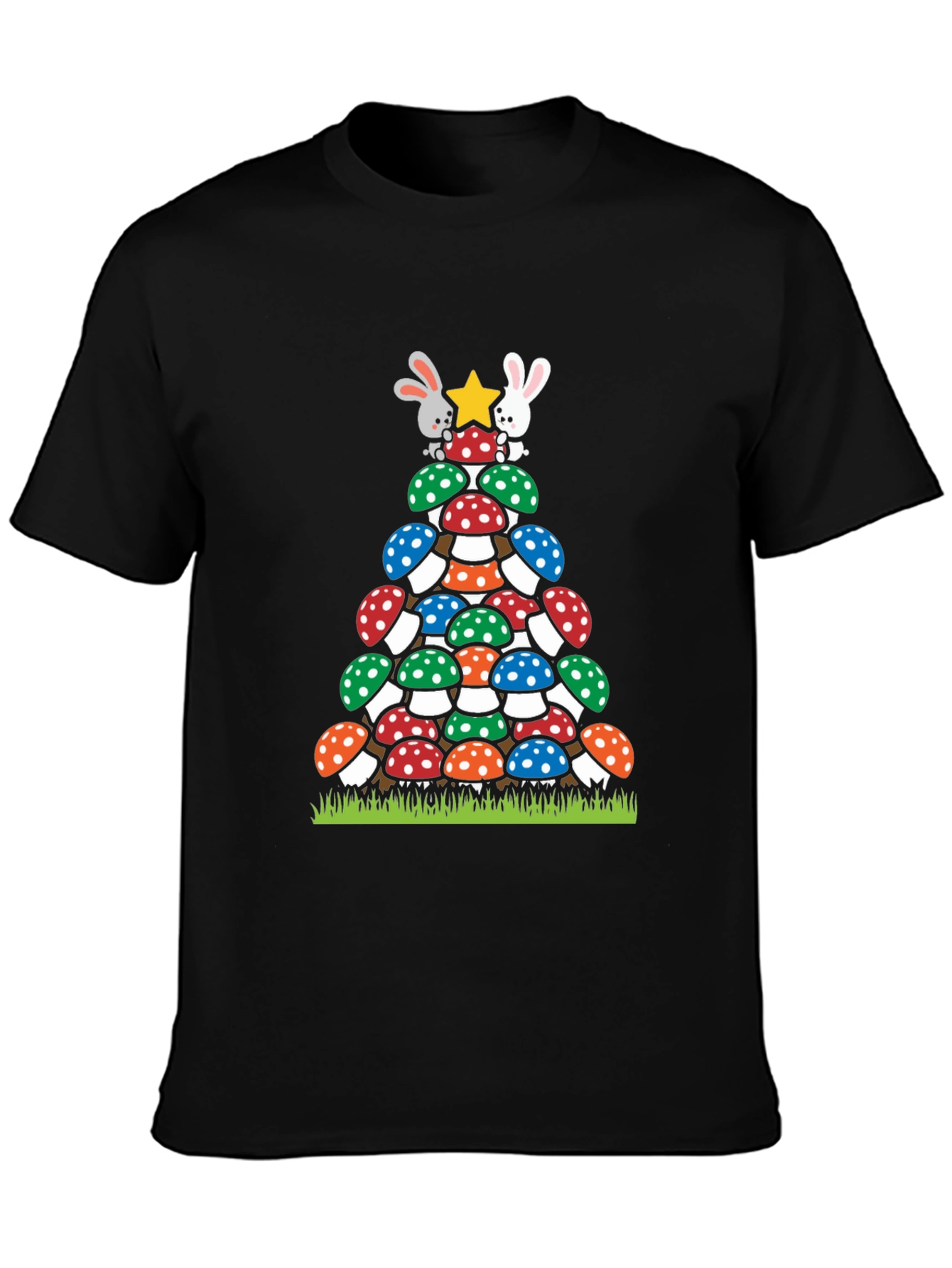 Mushroom Christmas Tree T-Shirt