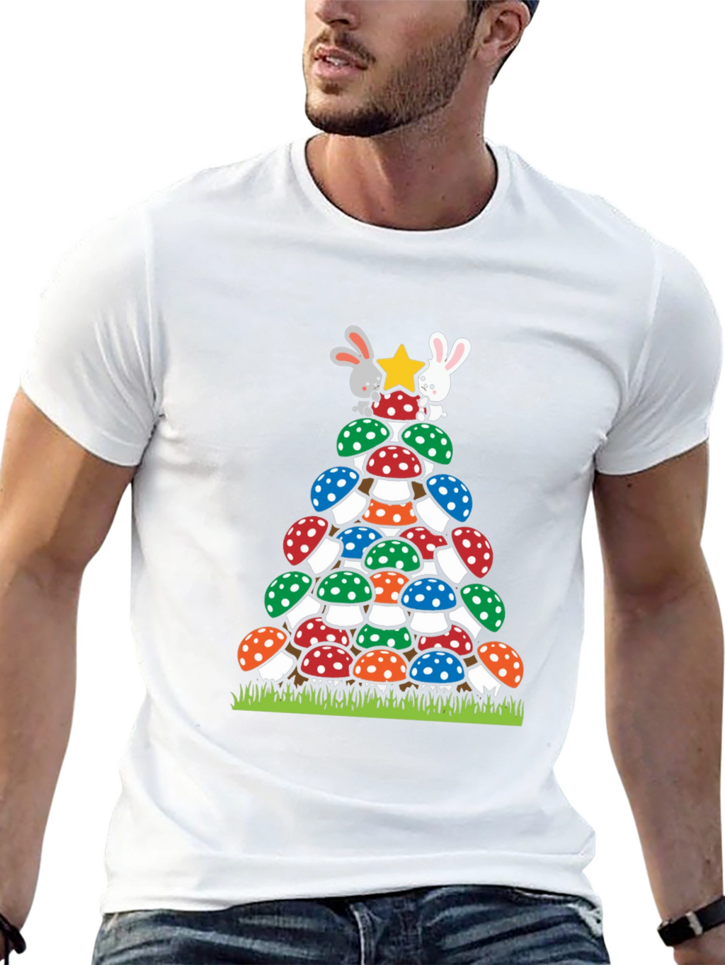 Mushroom Christmas Tree T-Shirt