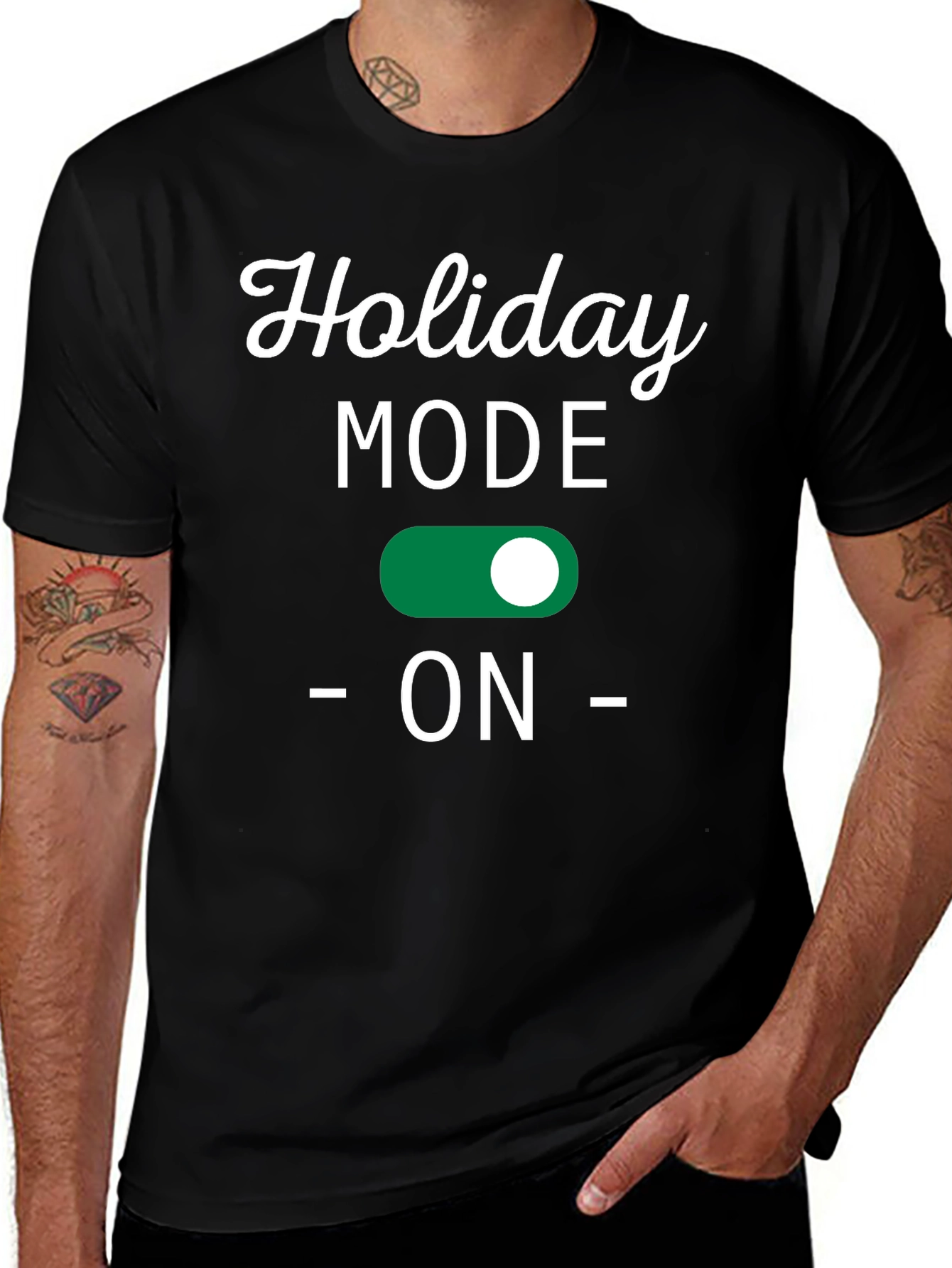 Holiday Mode ON Black T-Shirt