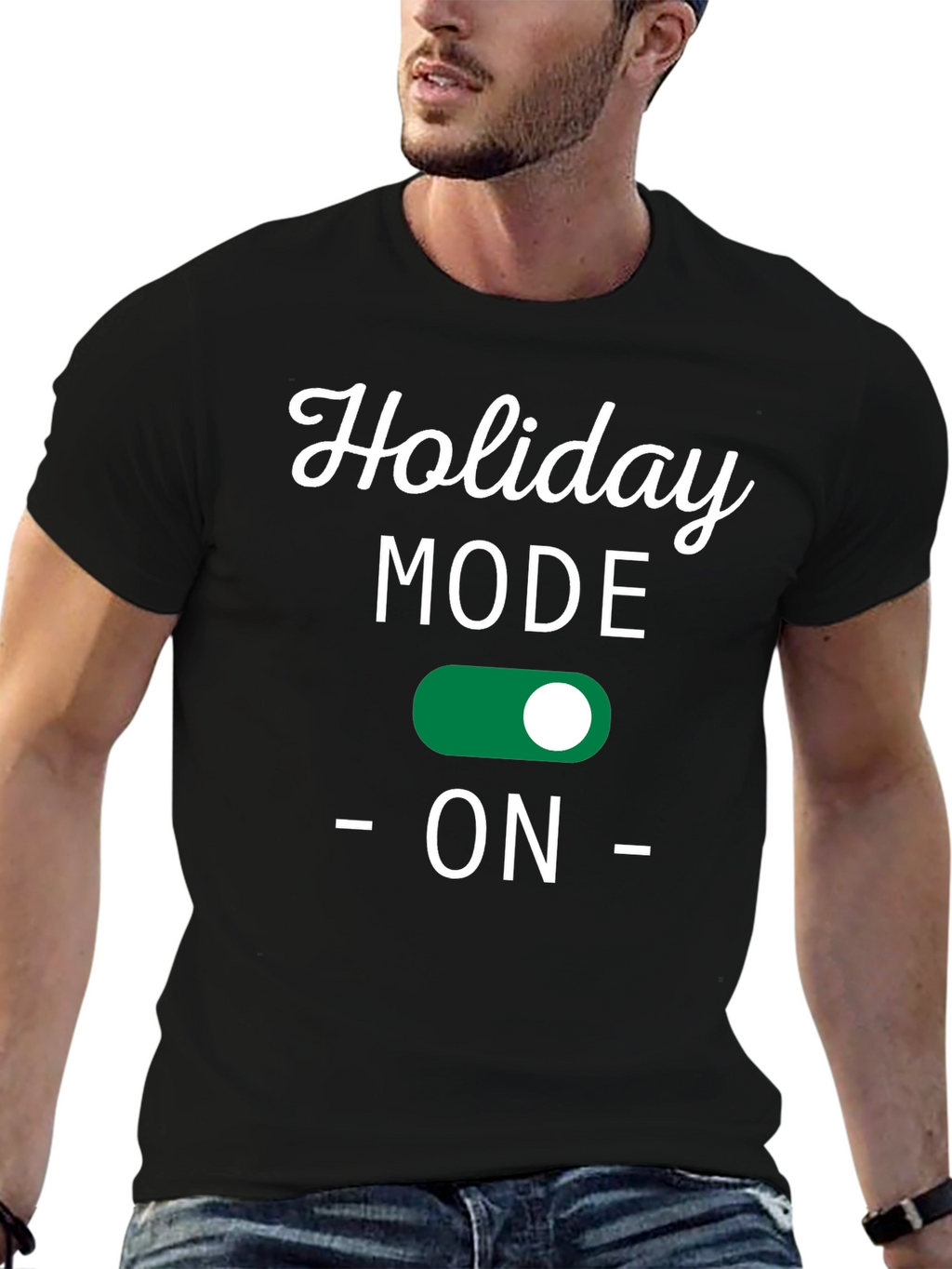 Holiday Mode ON Black T-Shirt