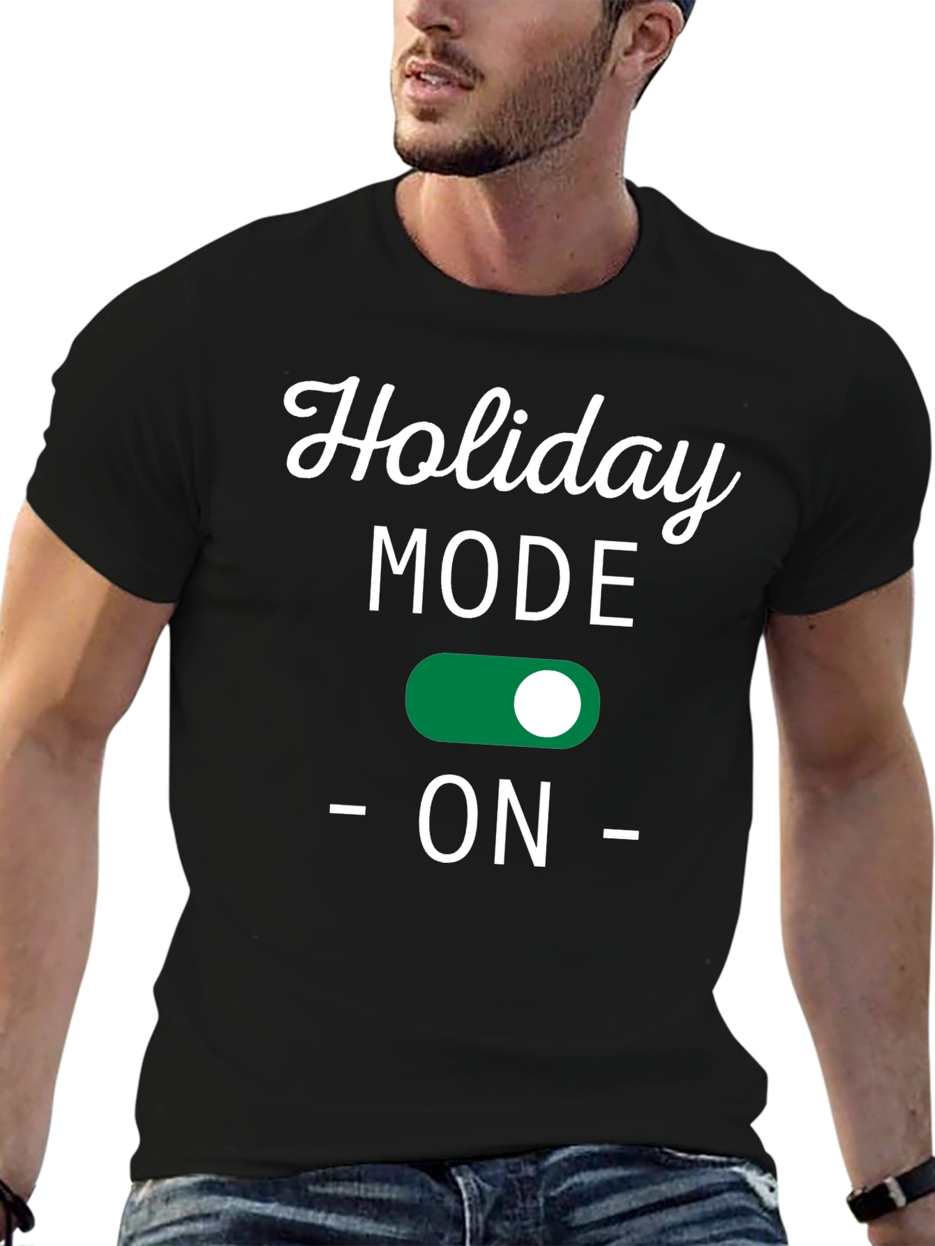 Holiday Mode ON Black T-Shirt