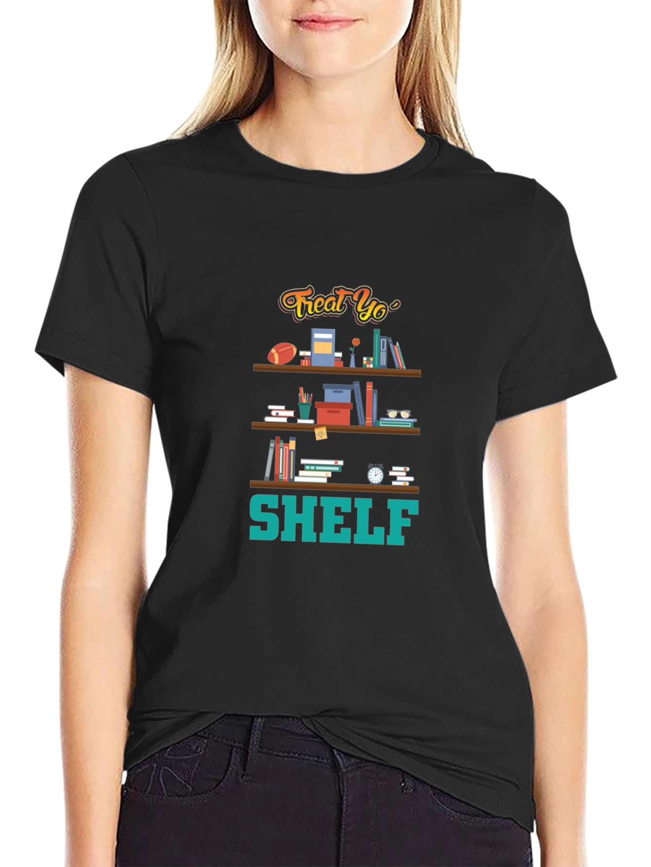 Treat Yo Shelf T-Shirt Bookworm Humor