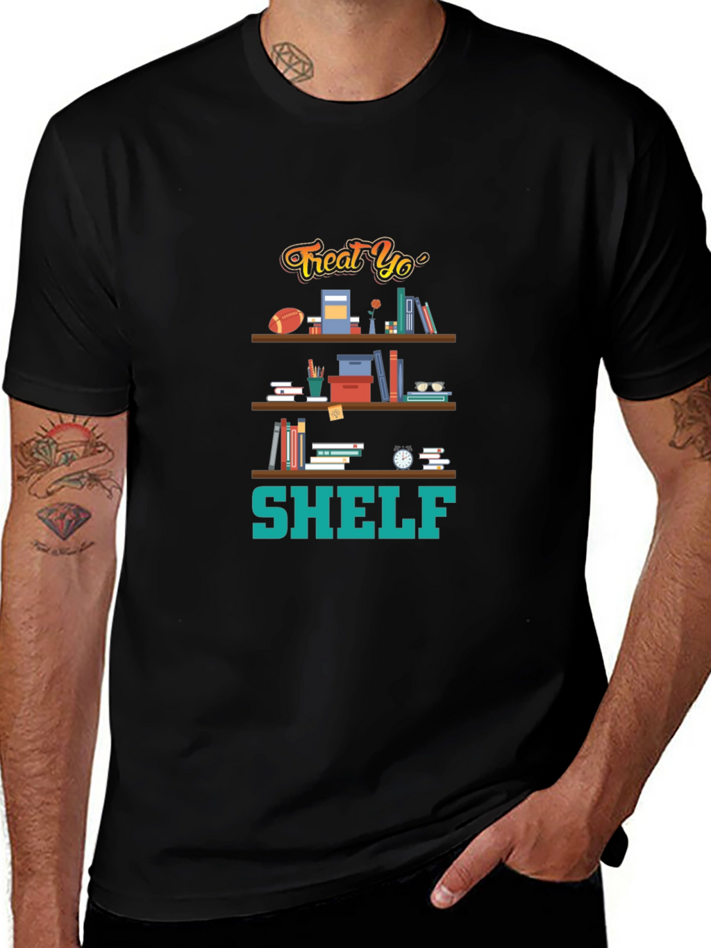 Treat Yo Shelf T-Shirt Bookworm Humor