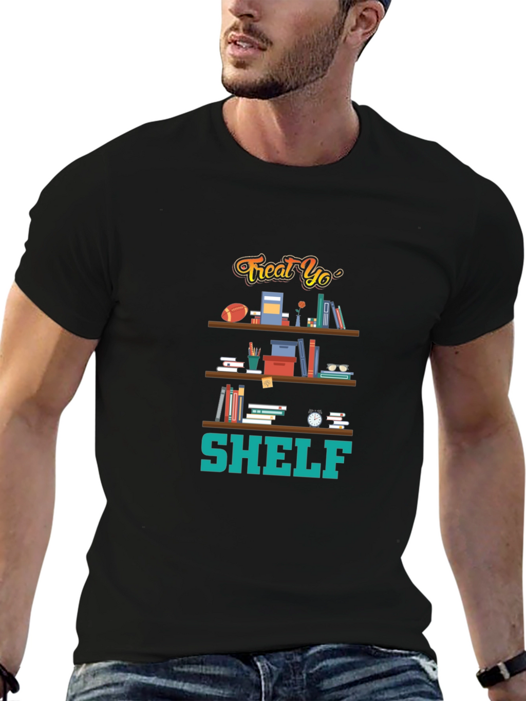 Treat Yo Shelf T-Shirt Bookworm Humor