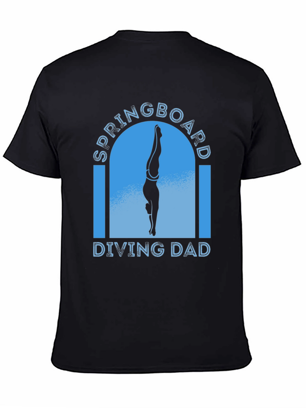 Springboard Diving Dad T-Shirt - Black