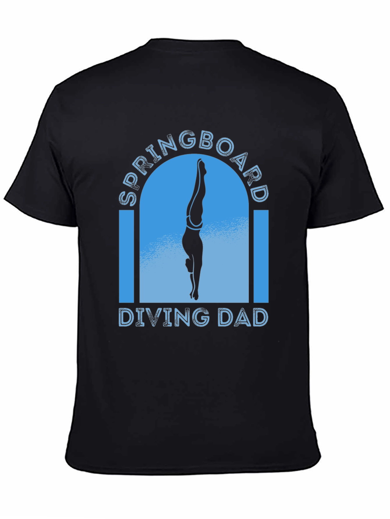 Springboard Diving Dad T-Shirt - Black