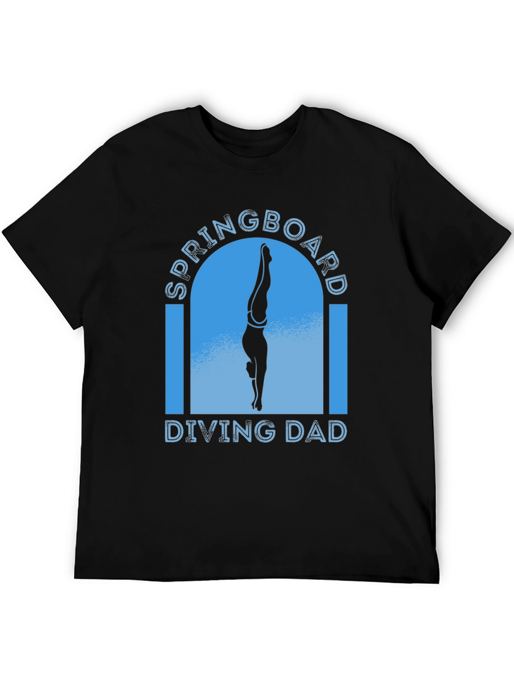 Springboard Diving Dad T-Shirt - Black
