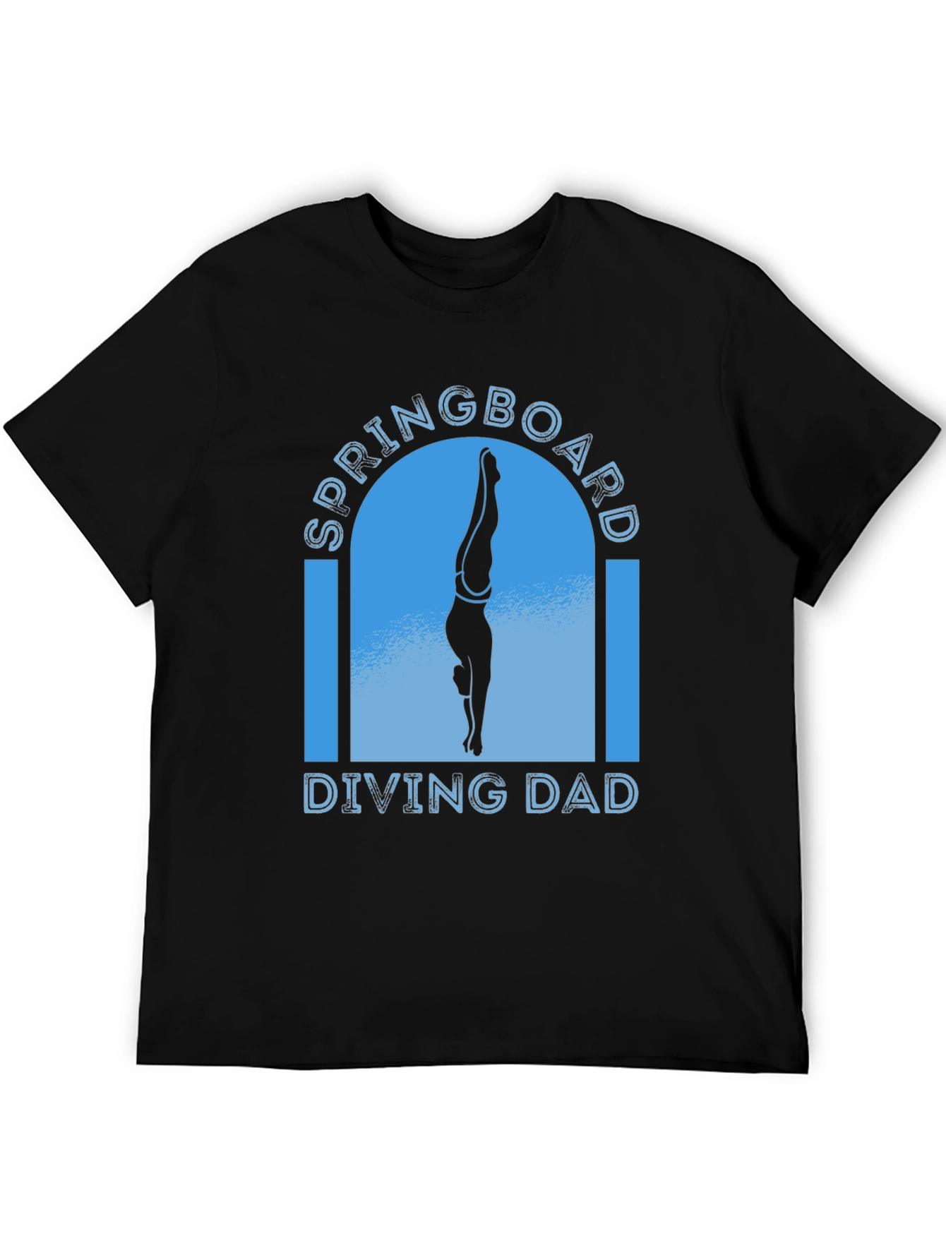 Springboard Diving Dad T-Shirt - Black