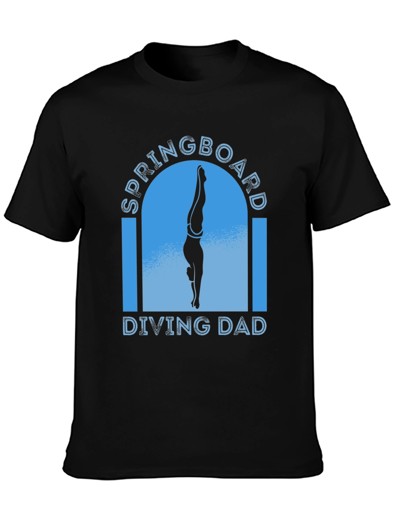 Springboard Diving Dad T-Shirt - Black