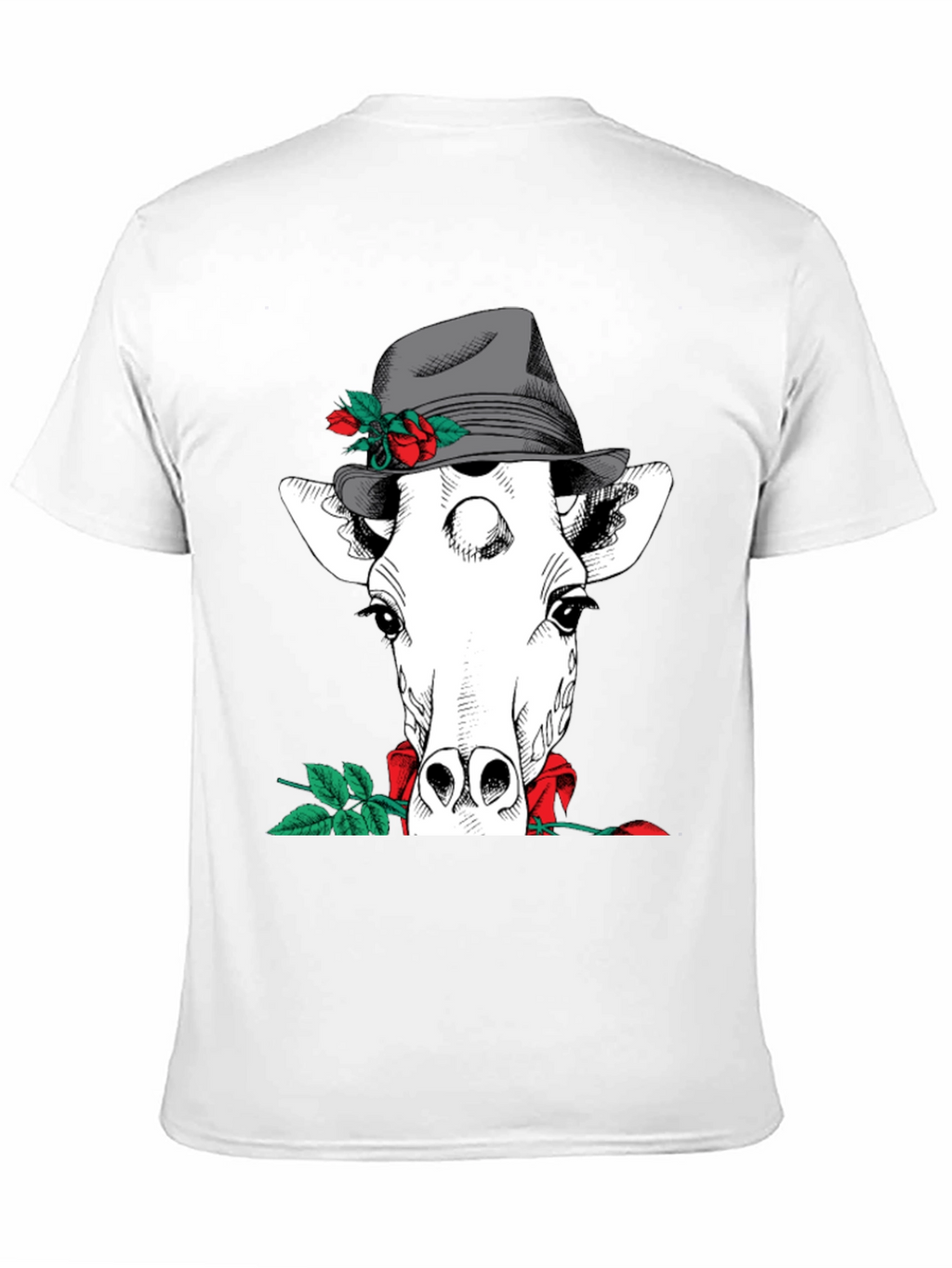 Giraffe in Hat Graphic Tee