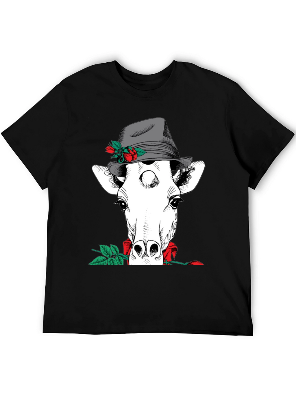 Giraffe in Hat Graphic Tee