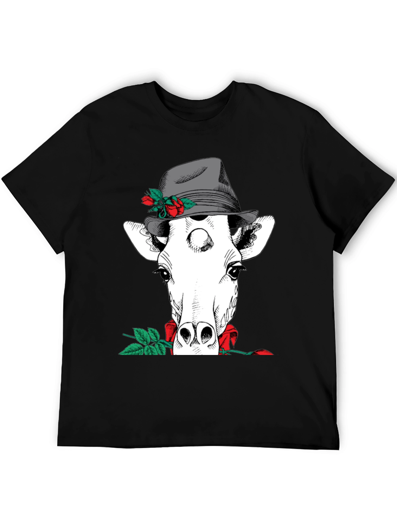 Giraffe in Hat Graphic Tee