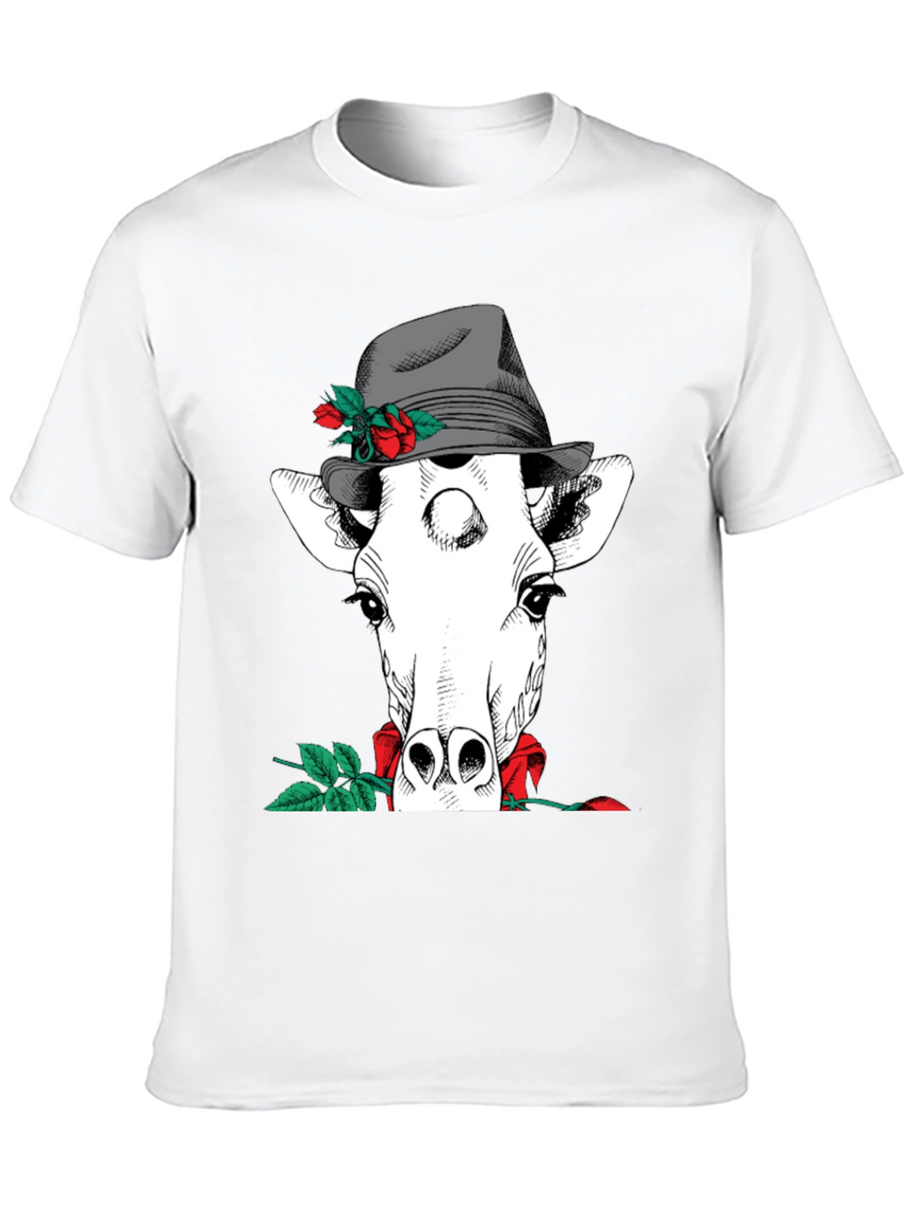Giraffe in Hat Graphic Tee