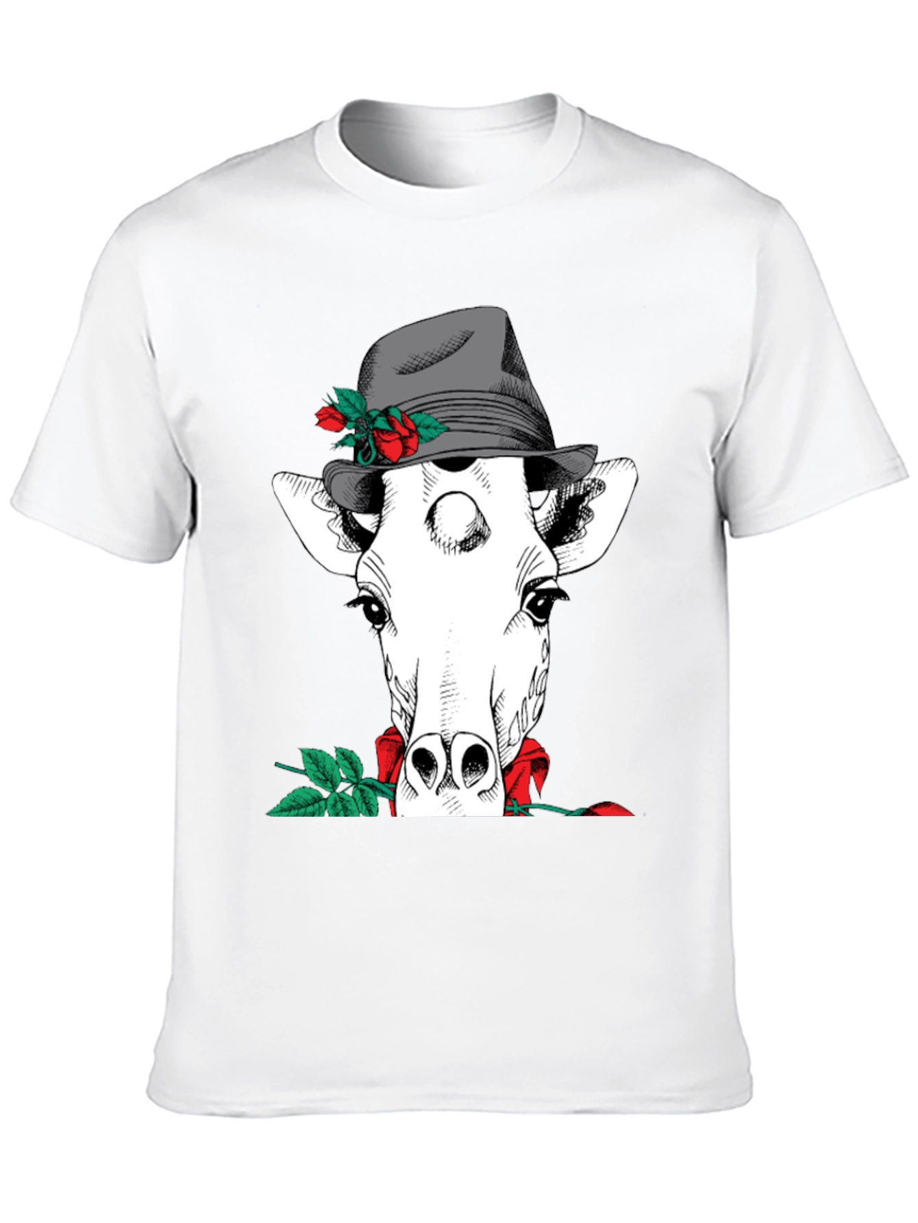 Giraffe in Hat Graphic Tee