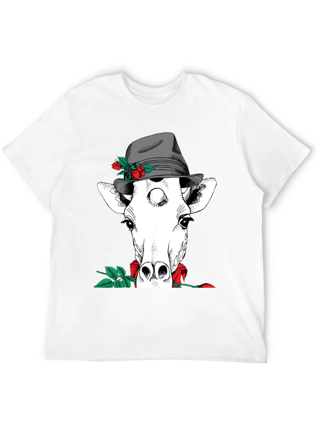Giraffe in Hat Graphic Tee