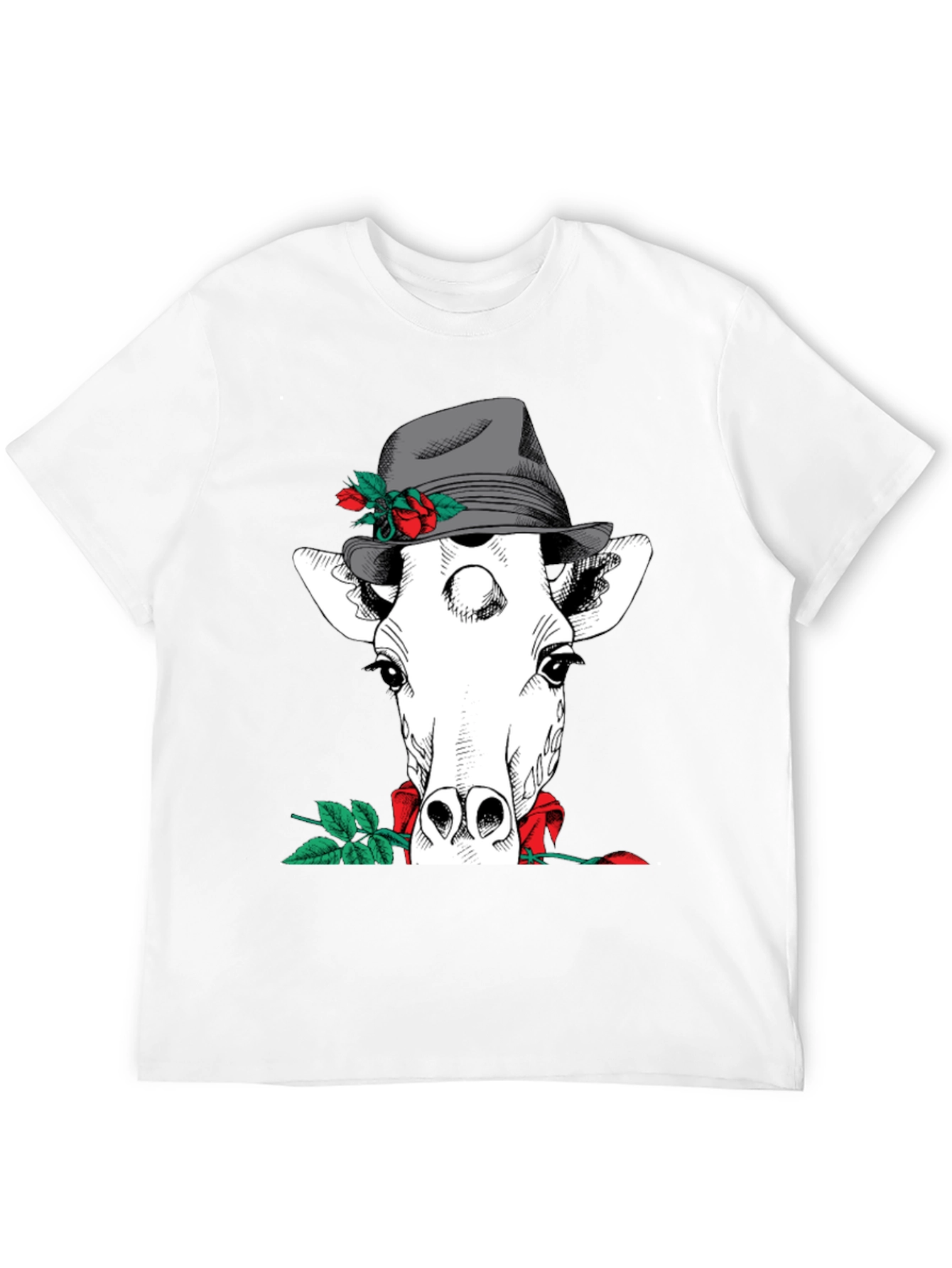 Giraffe in Hat Graphic Tee