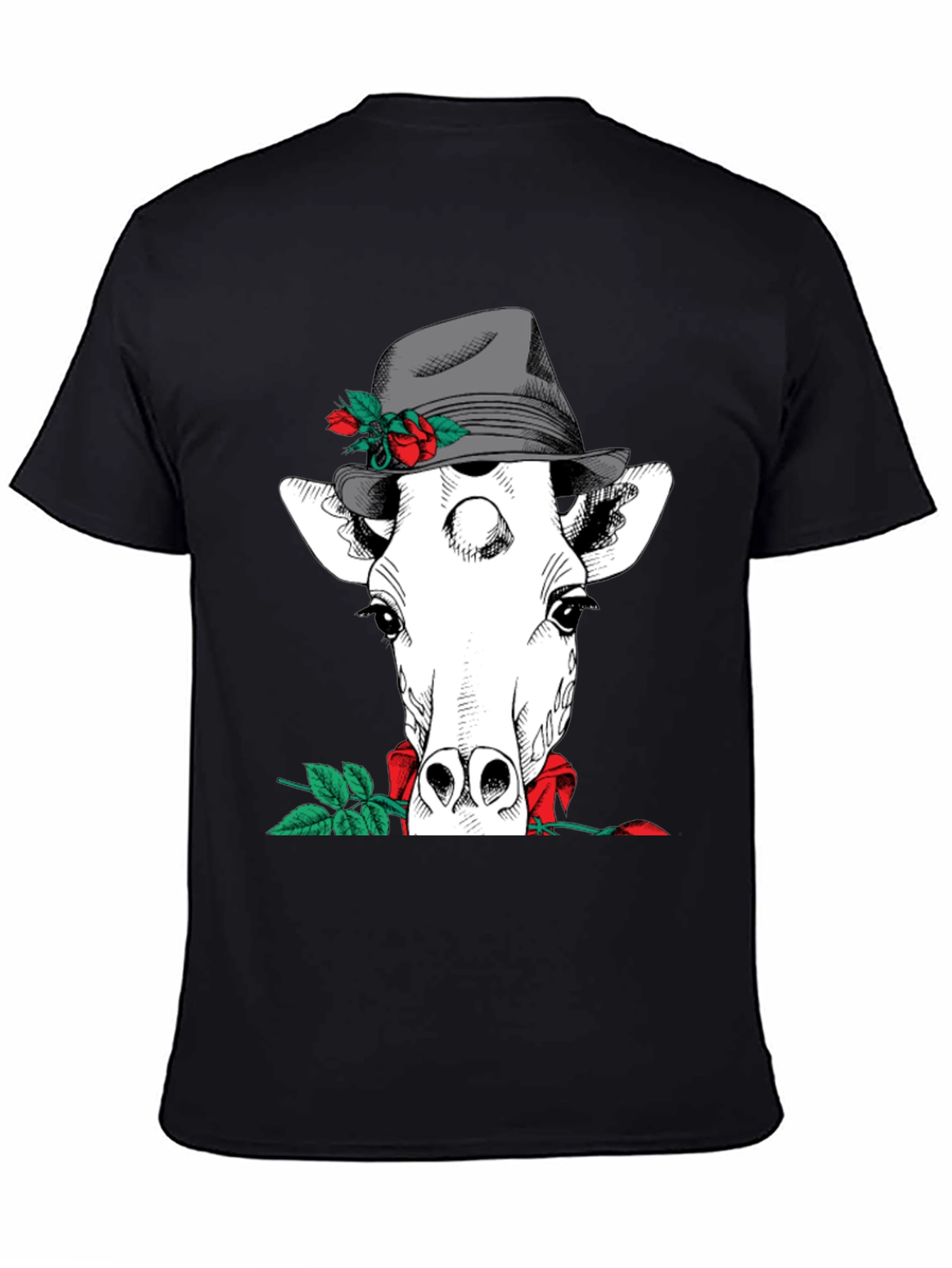 Giraffe in Hat Graphic Tee