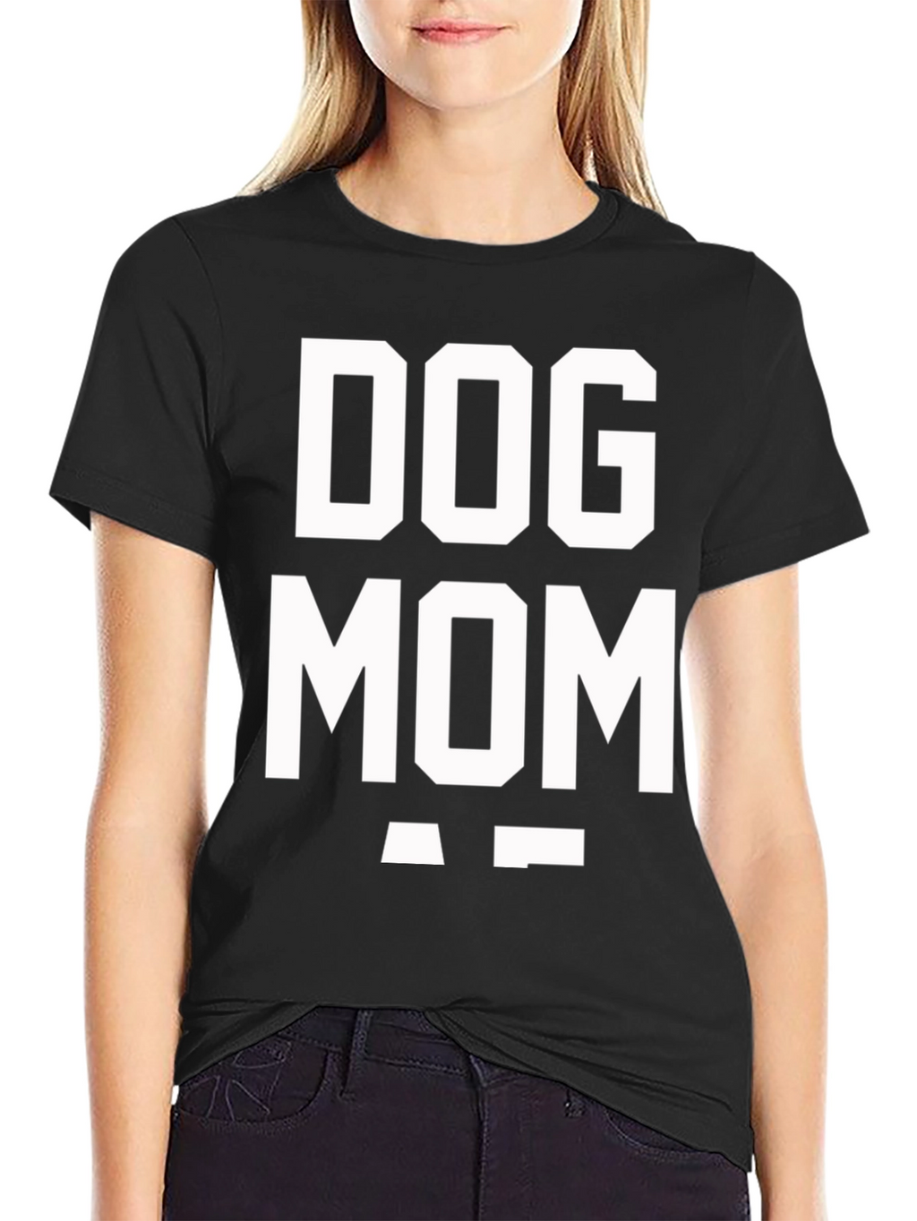 Dog Mom T-Shirt - Black Cotton Blend Graphic Tee