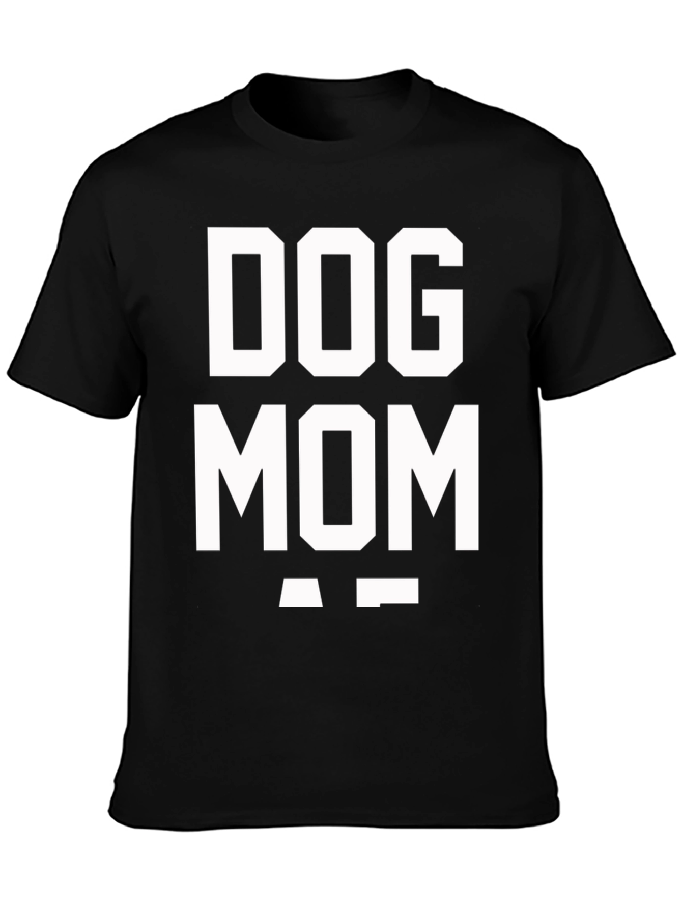 Dog Mom T-Shirt - Black Cotton Blend Graphic Tee