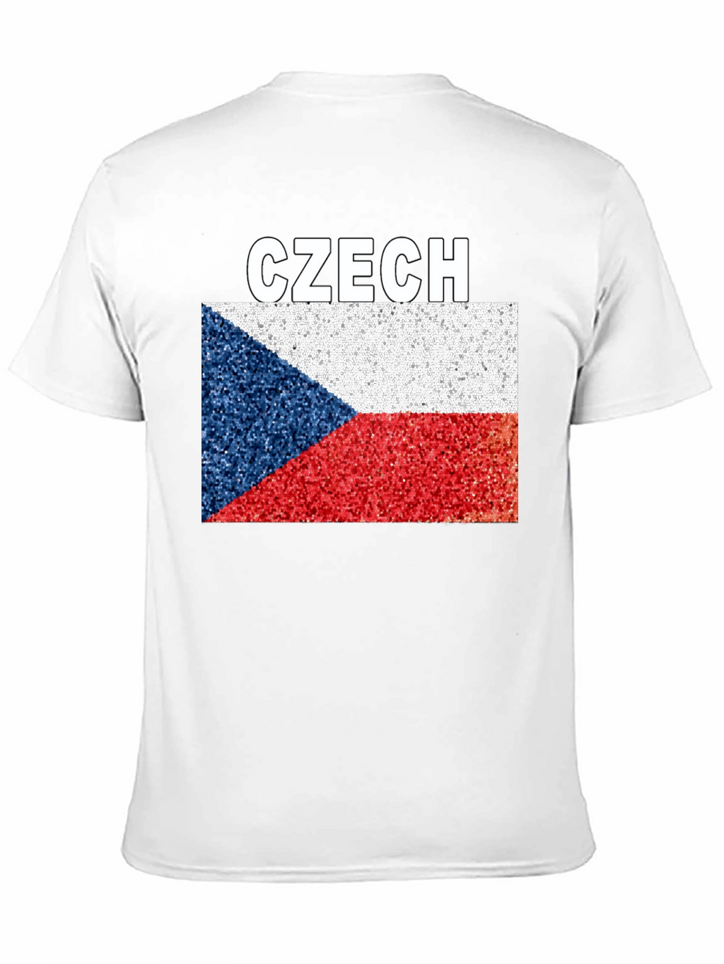 Czech Republic Flag T-Shirt - Black Crew Neck Tee