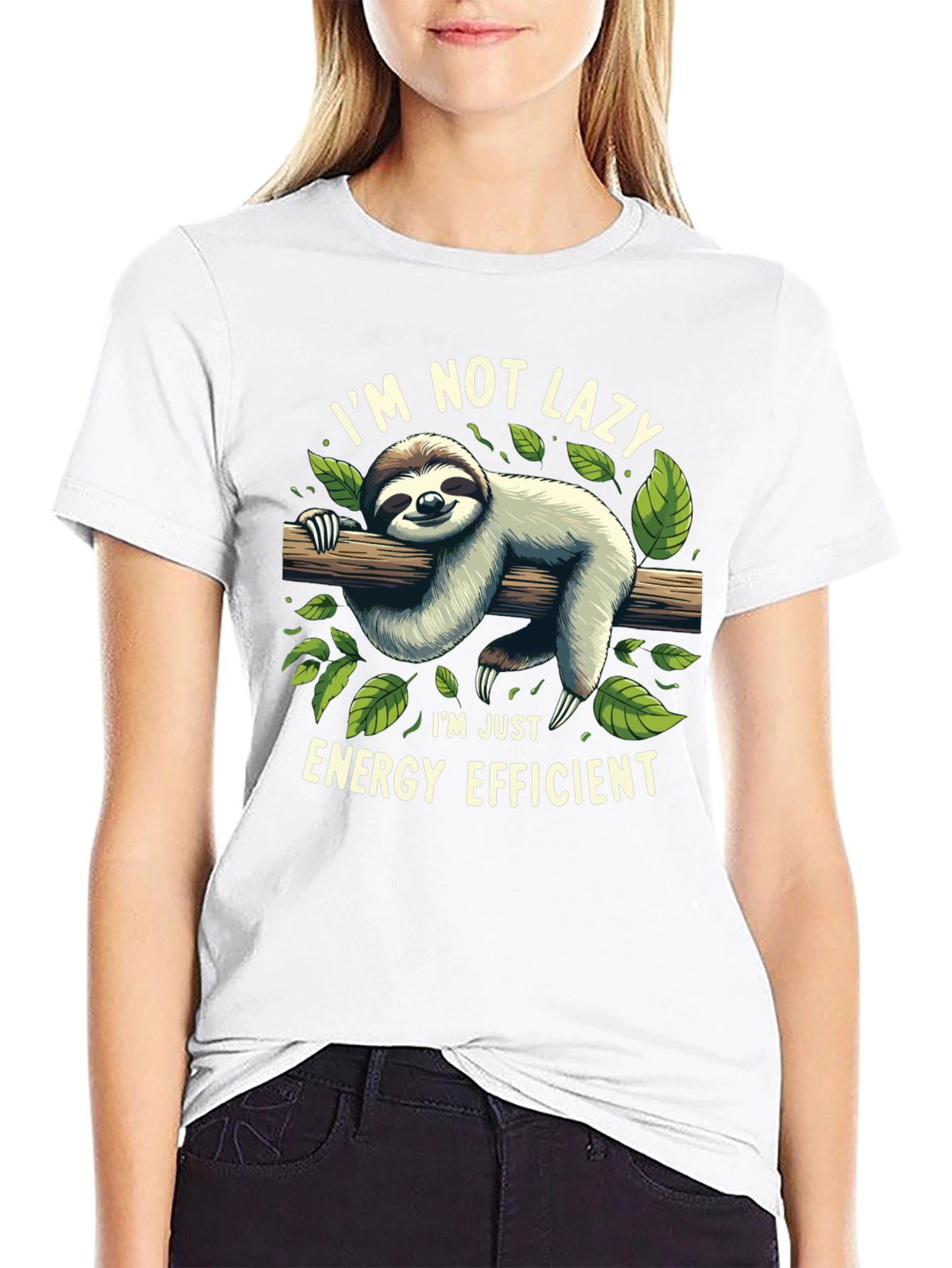 Lazy Sloth Energy Efficient Graphic Tee