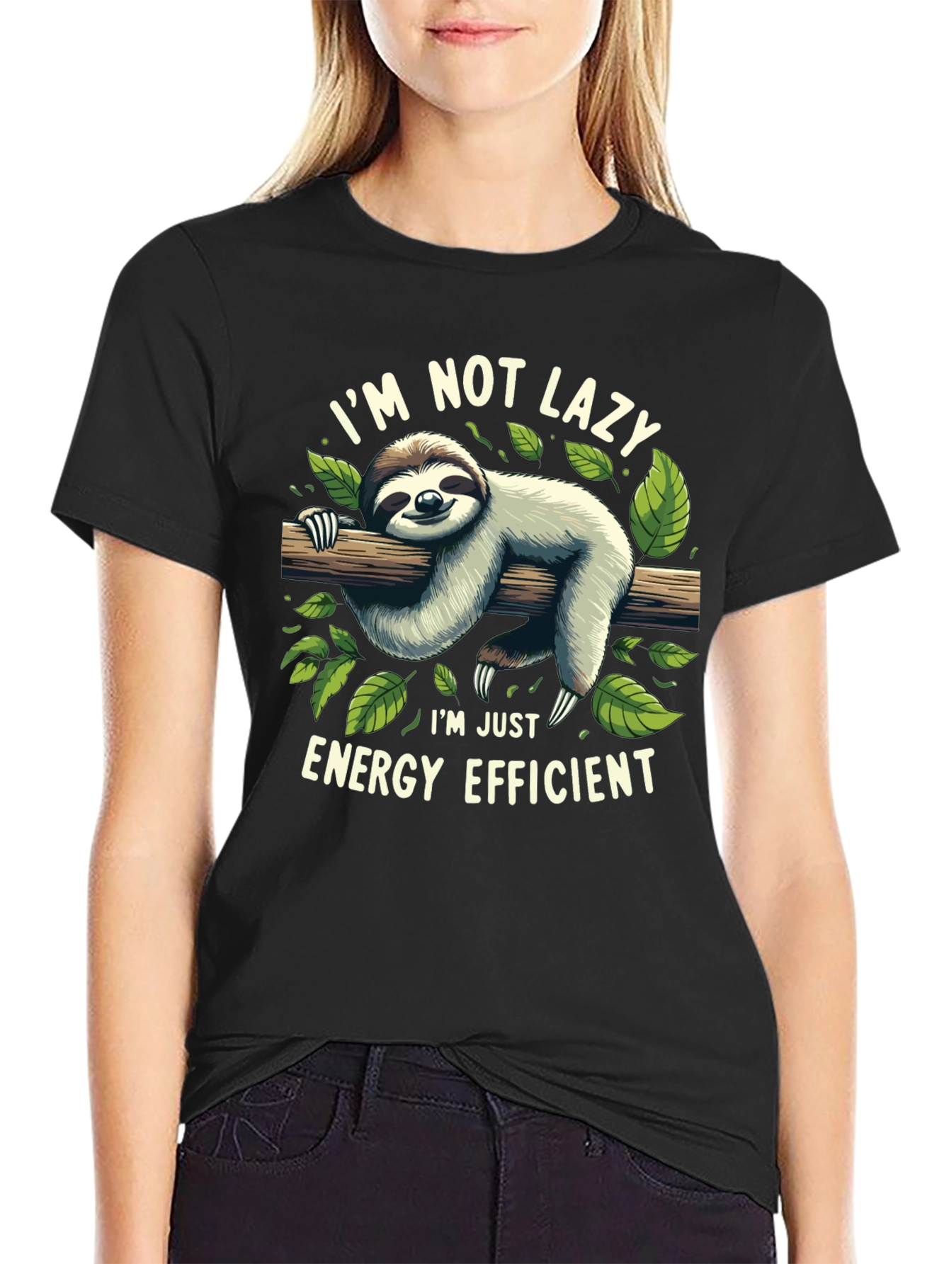 Lazy Sloth Energy Efficient Graphic Tee