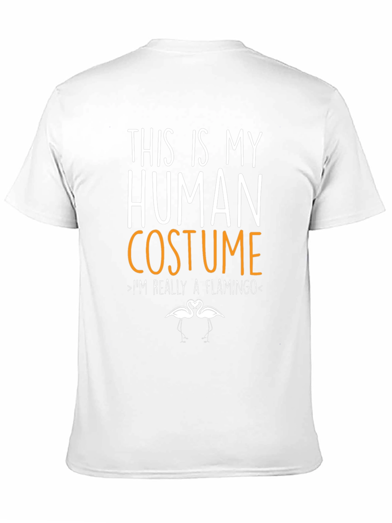 Human Costume Flamingo T-Shirt - Funny Halloween Tee