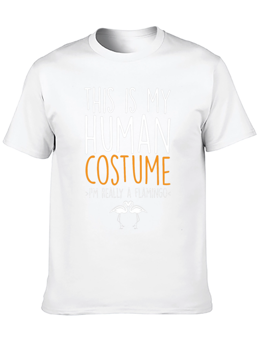 Human Costume Flamingo T-Shirt - Funny Halloween Tee