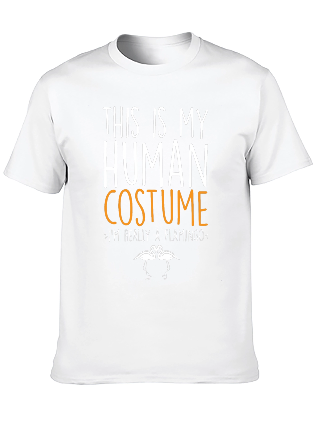 Human Costume Flamingo T-Shirt - Funny Halloween Tee