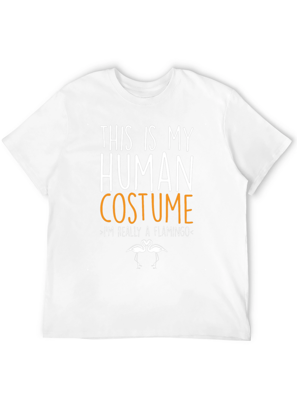 Human Costume Flamingo T-Shirt - Funny Halloween Tee