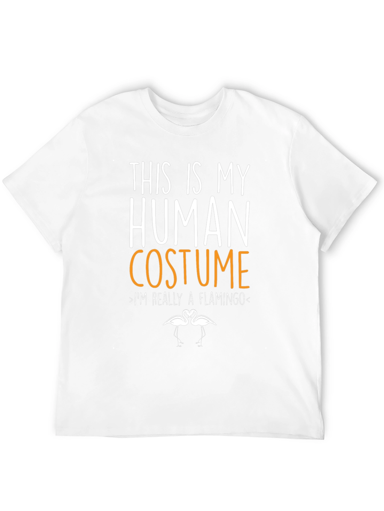 Human Costume Flamingo T-Shirt - Funny Halloween Tee
