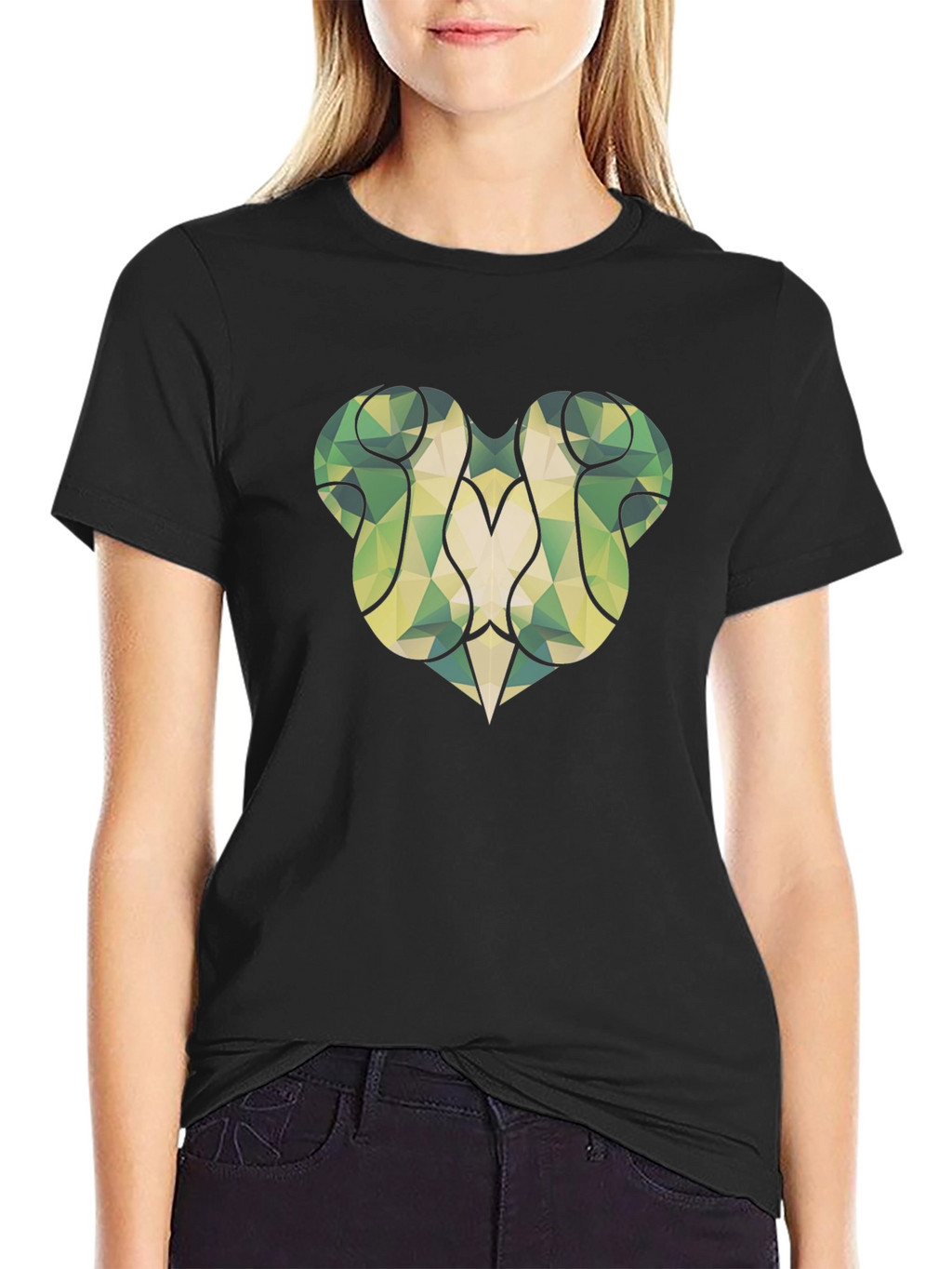 Abstract Geometric Print Tee