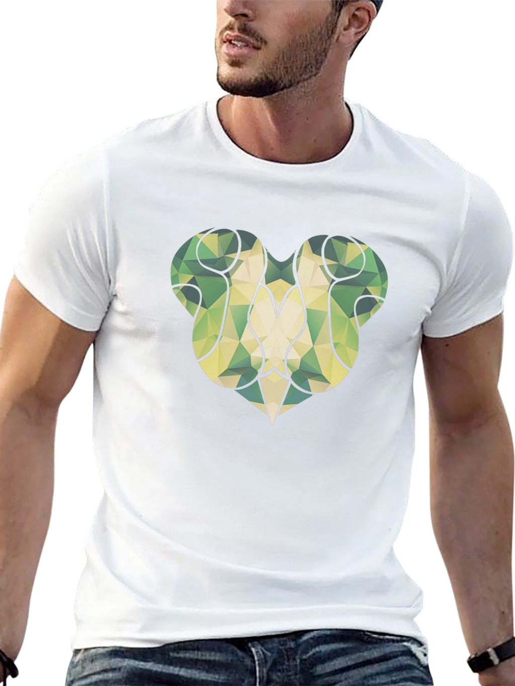 Abstract Geometric Print Tee