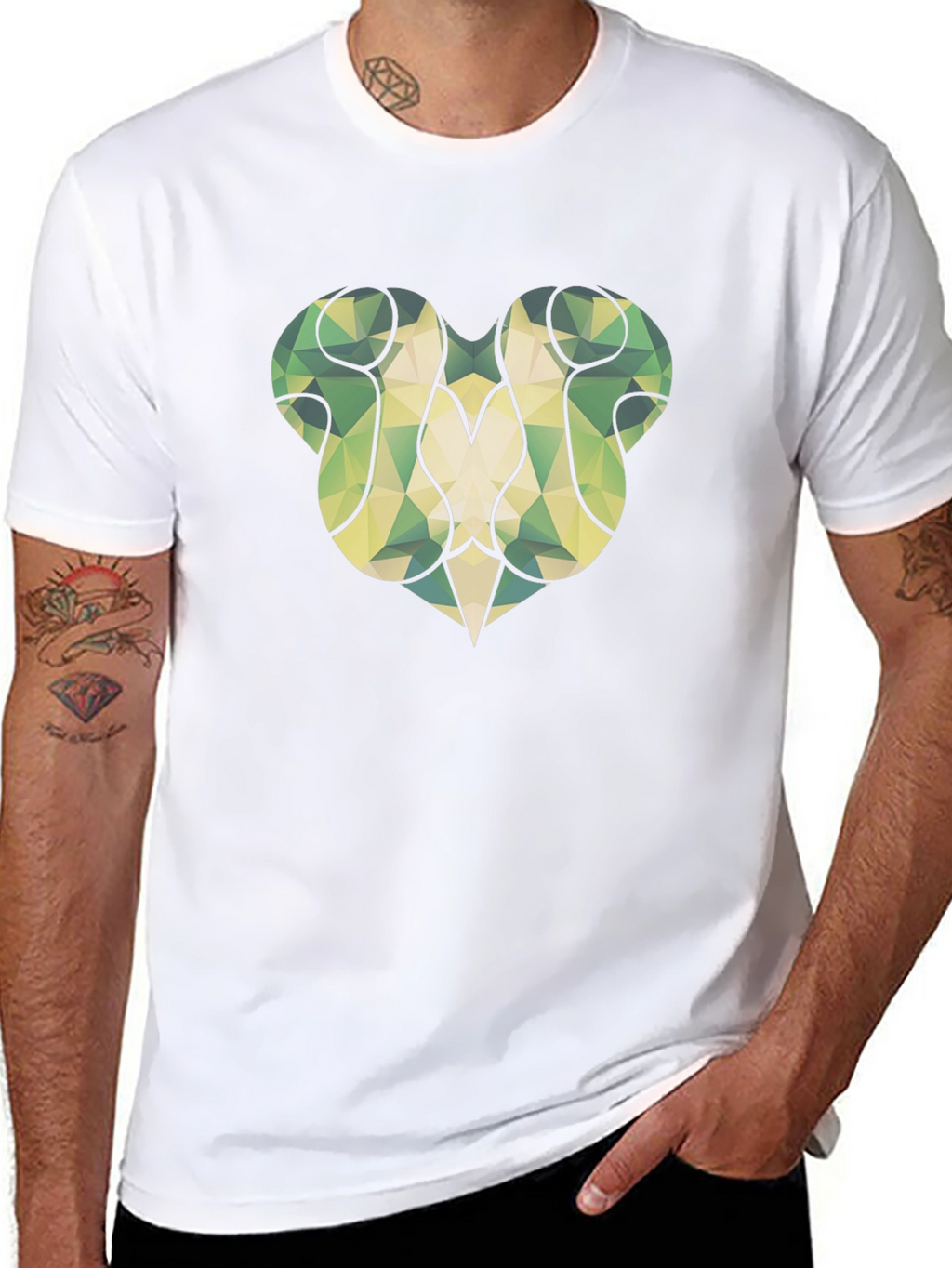 Abstract Geometric Print Tee