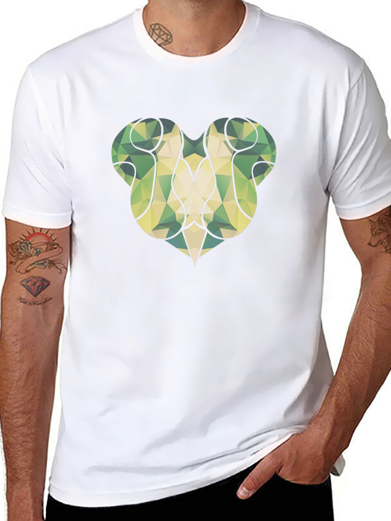 Abstract Geometric Print Tee