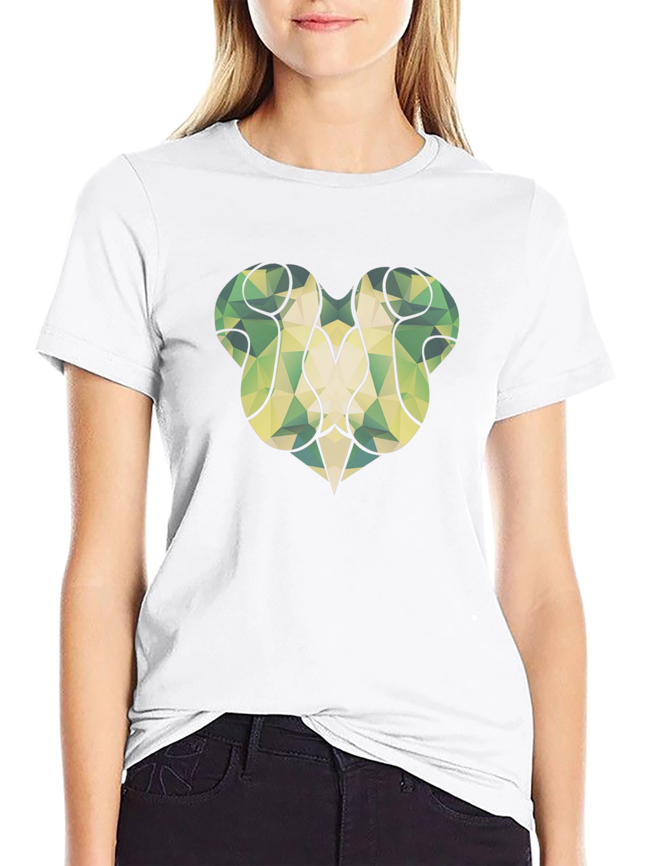 Abstract Geometric Print Tee