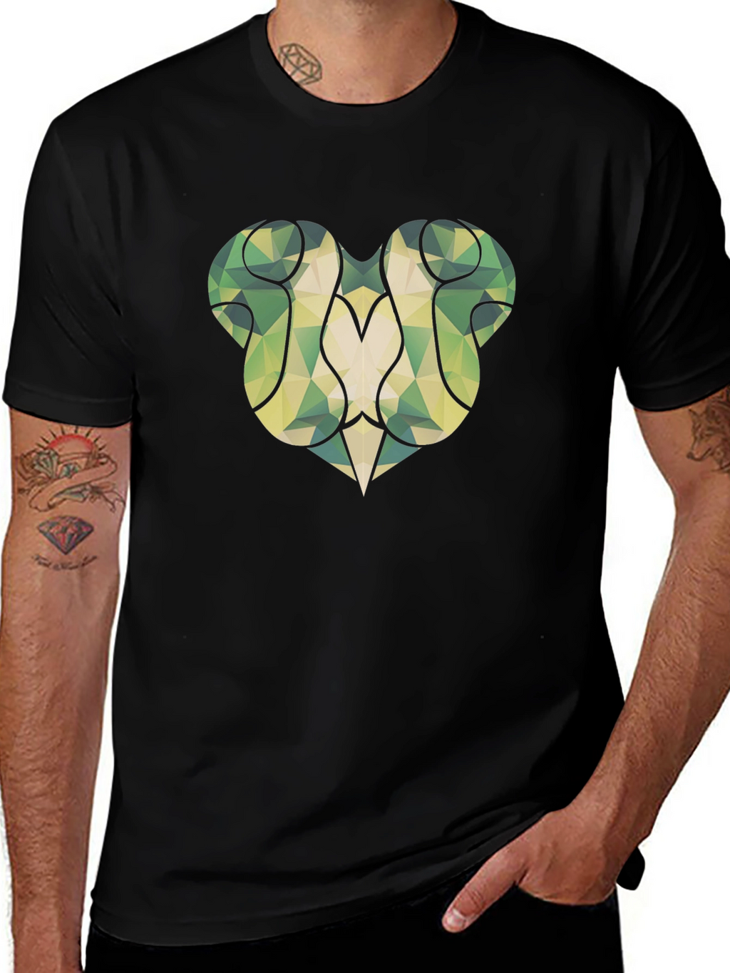 Abstract Geometric Print Tee
