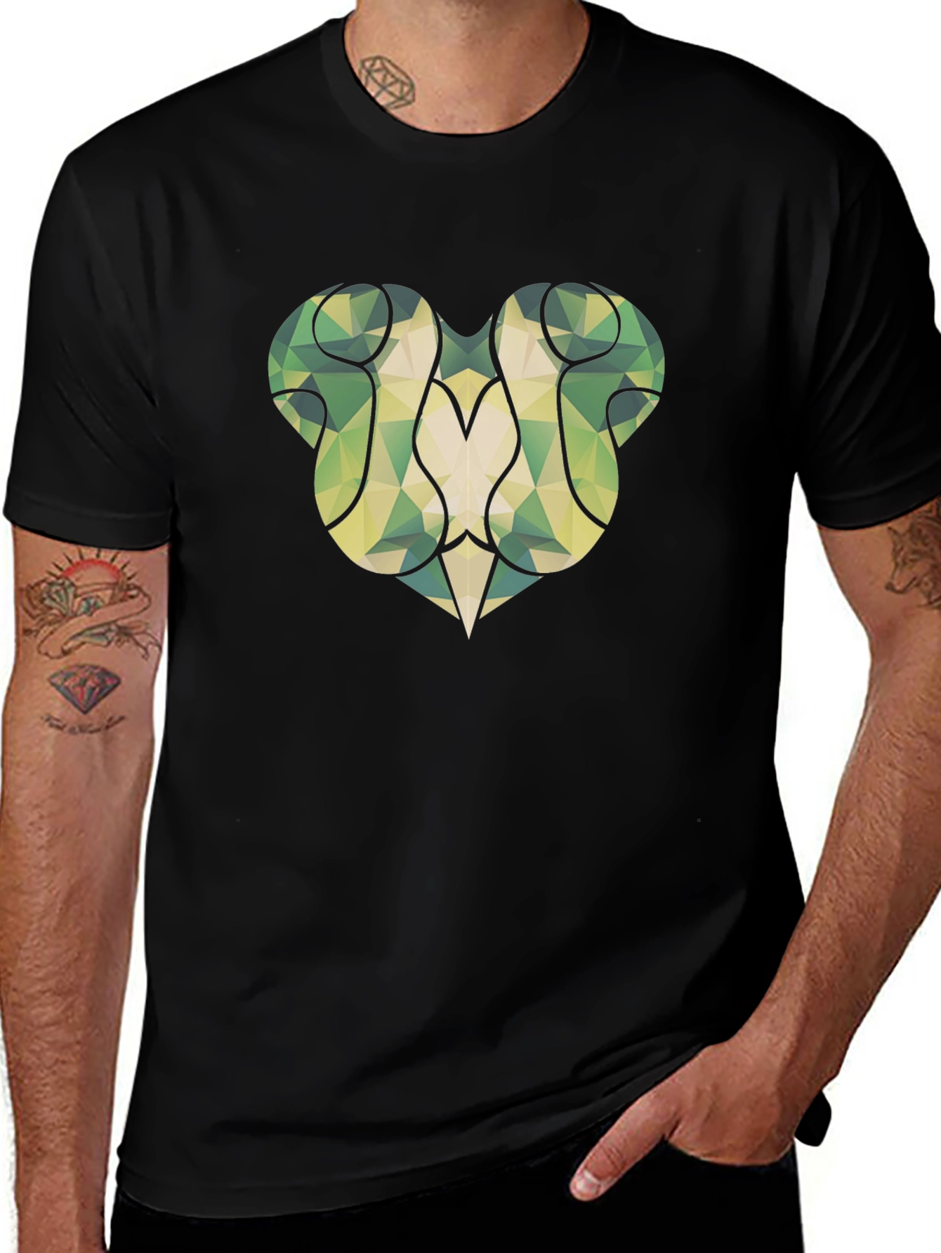 Abstract Geometric Print Tee
