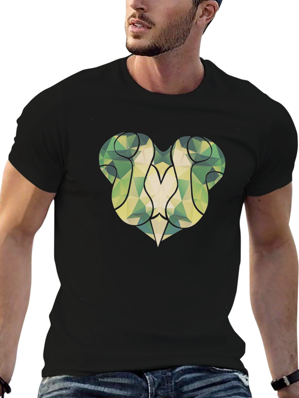 Abstract Geometric Print Tee