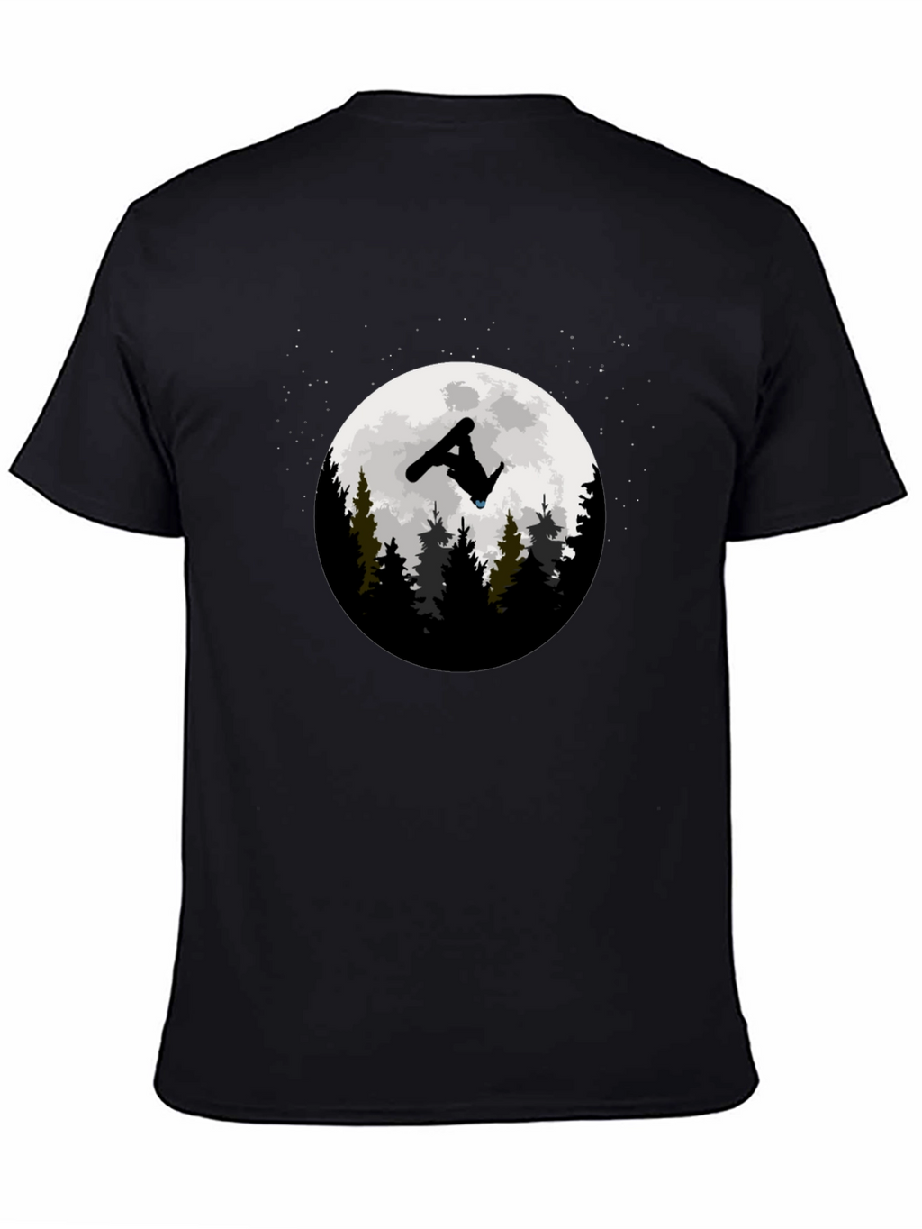 Snowboarder Moon Graphic T-Shirt